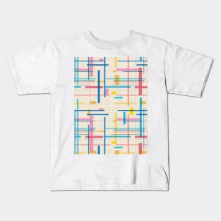 Geometric Fall In Line Glitch Kids T-Shirt